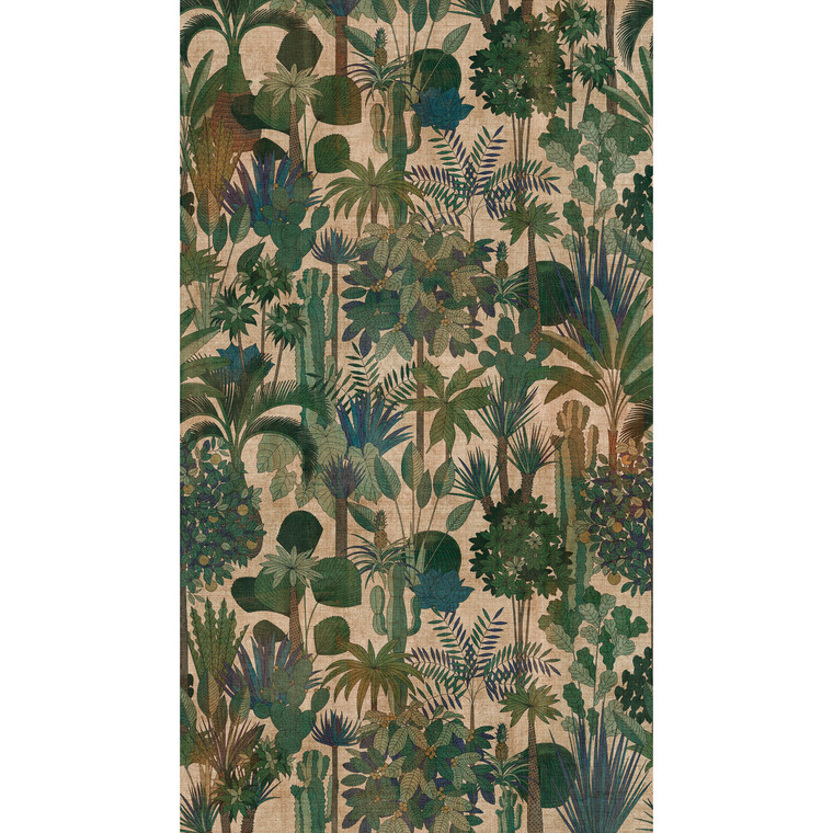 WH45230M-Welcome Home Murals Floral Beige, Blue, Green Galerie Mural