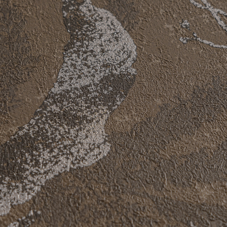 HZ62050-Horizon Tree Leaf Brown Metallic Galerie Wallpaper