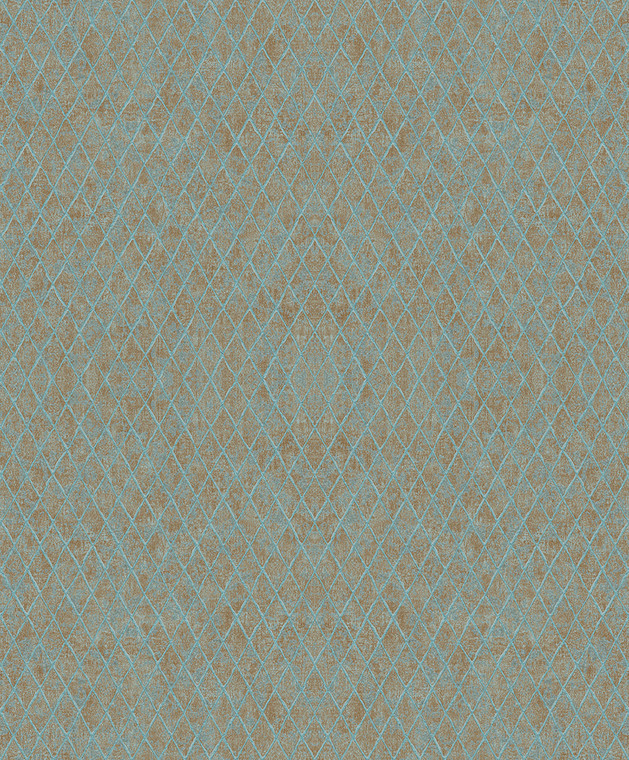 35539-Odyssey Geometric Brown Blue Galerie Wallpaper