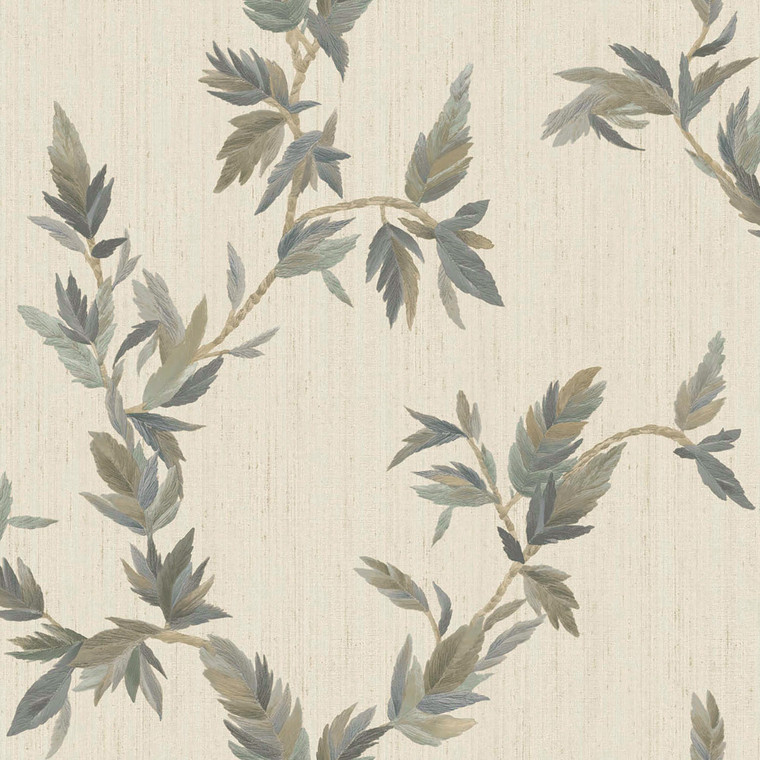 35915-Ornamenta Tree Leaf Beige Green Galerie Wallpaper