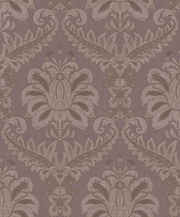 35928-Ornamenta Damask Purple Gold Galerie Wallpaper