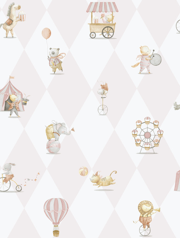 282-1 - Bambino Cirque Pink Beige Galerie Wallpaper