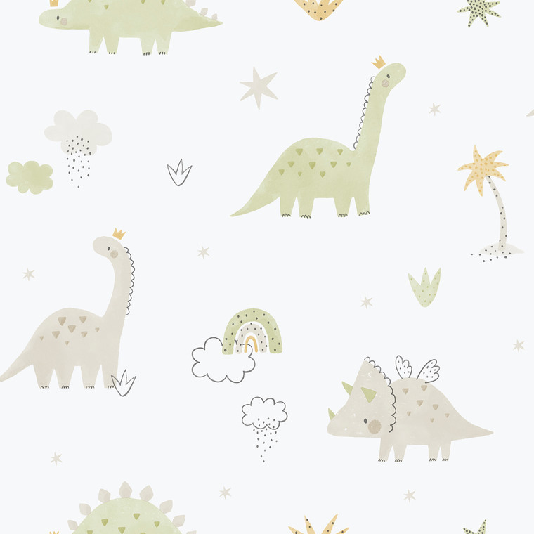 283-3 - Bambino Dino Green Grey Galerie Wallpaper
