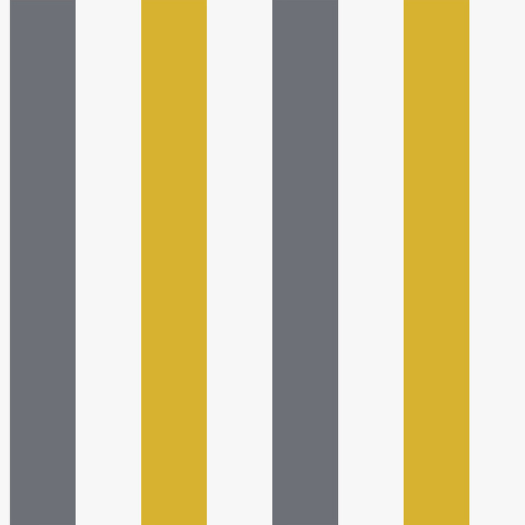G78551 - Kids and Teens 2 Colour Awning Stripe Yellow Silver Grey Galerie Wallpaper