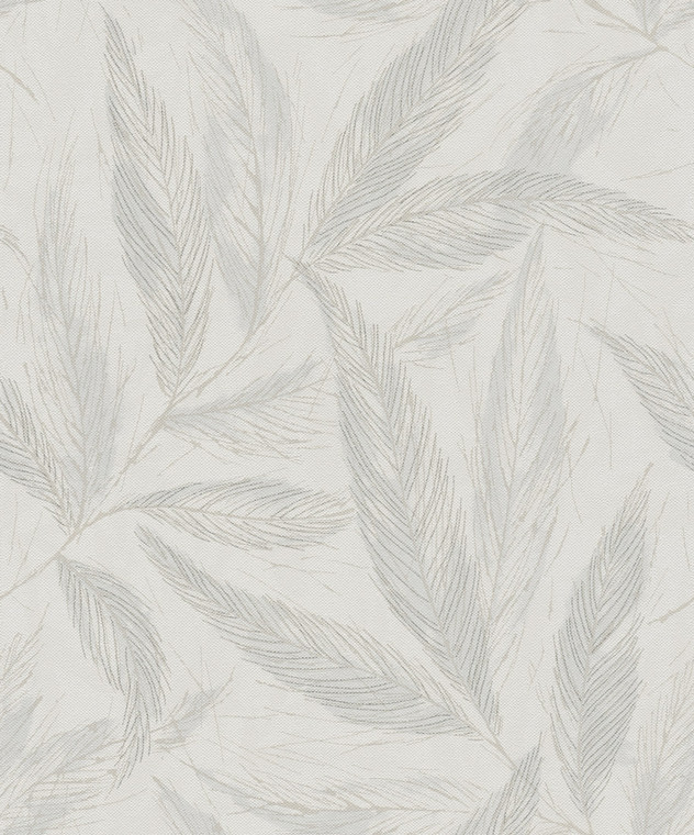 HY82148 - Hygge Home Fern Weave Motif Blue Cream Silver Grey Galerie Wallpaper