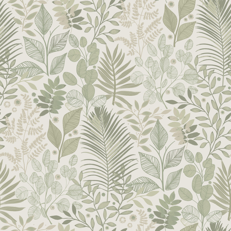 20102 - Ester Ängslycka Green Beige Galerie Wallpaper