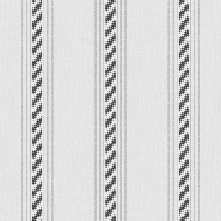 9810-3 - Essential Stripes LANE STRIPE Black Silver Grey Galerie Wallpaper