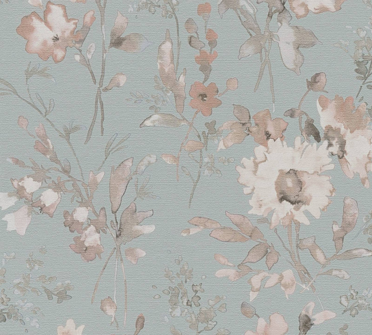 CL65227 - Cosmo Living Petal Poetry - Unfold Green Blue Pink Galerie Wallpaper