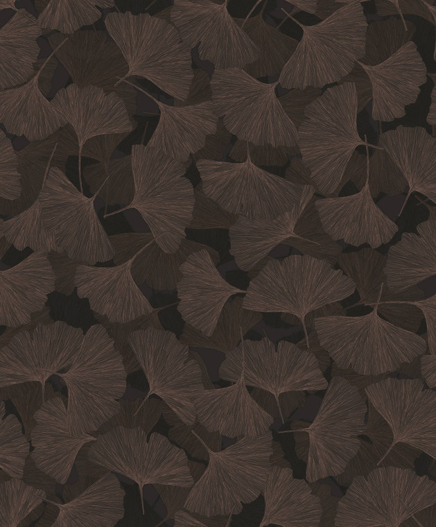 35779 - Boho Fine Linen Floral Bronze Brown Orange Galerie Wallpaper