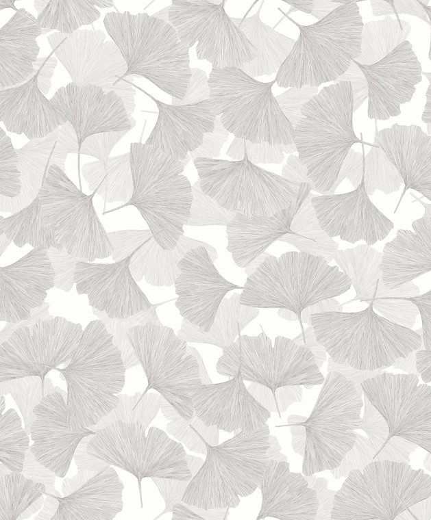 35781 - Boho Fine Linen Floral Silver Grey Galerie Wallpaper