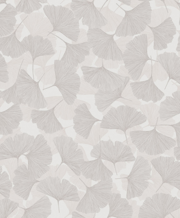 35782 - Boho Fine Linen Floral Beige Silver Grey Galerie Wallpaper