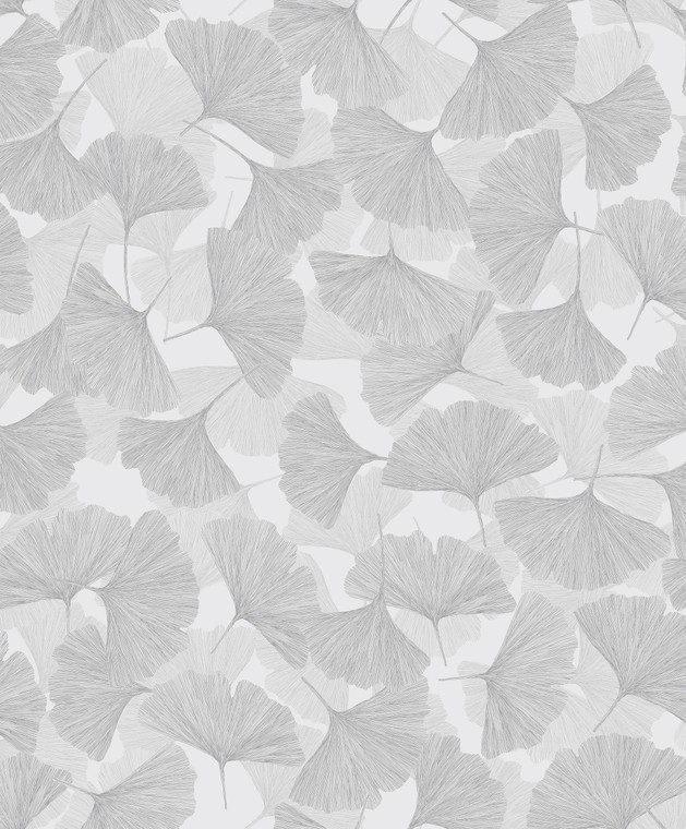 35783 - Boho Fine Linen Floral Silver Grey Galerie Wallpaper