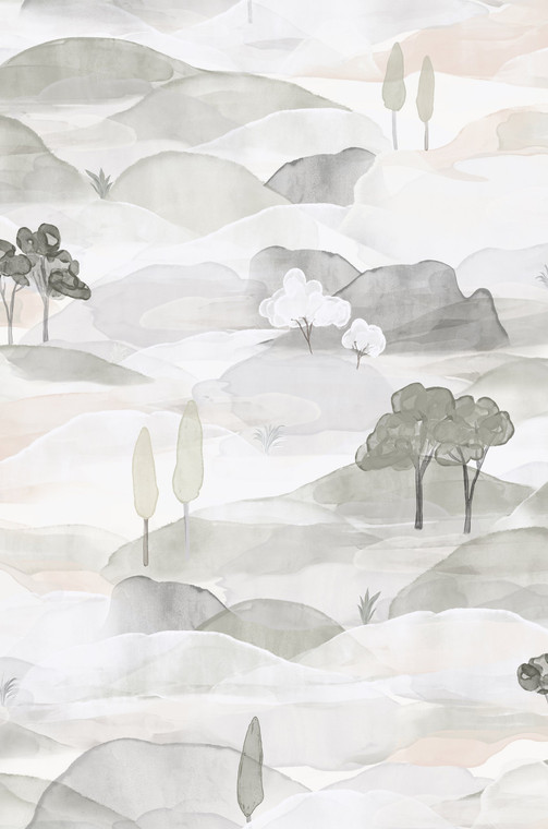 35787 - Boho Fine Linen Graphically Silver Grey Beige Galerie Wallpaper