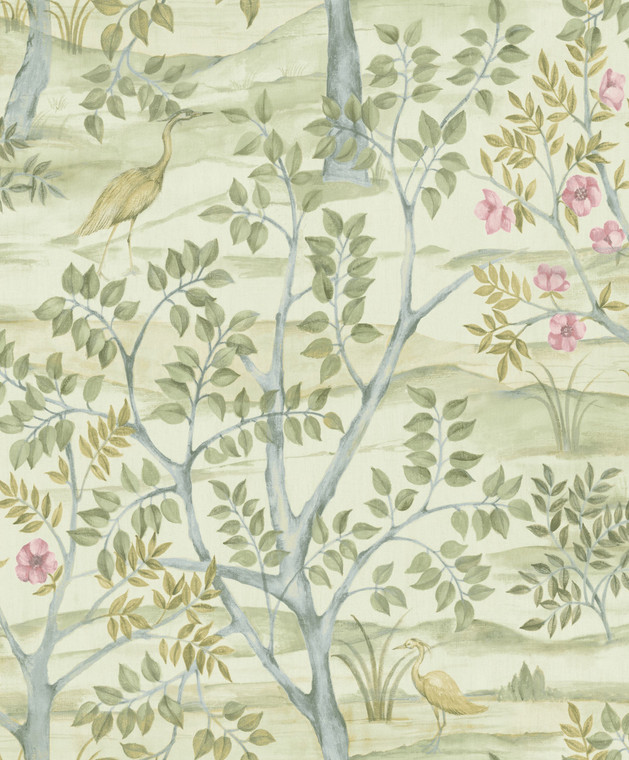 8317 - Blooming Garden Albero Garden Green Blue Galerie Wallpaper
