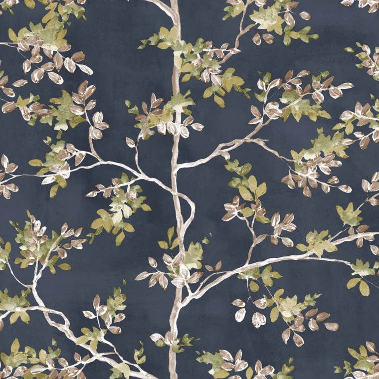 8322 - Blooming Garden Pesco Garden Blue Bronze Brown Green Galerie Wallpaper