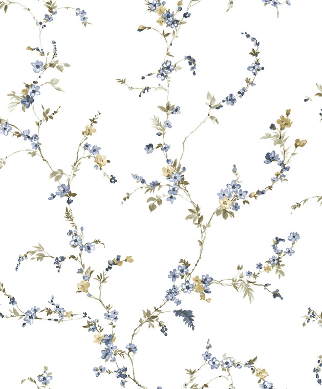 8336 - Blooming Garden Fiorellino Edra Blue Beige Galerie Wallpaper