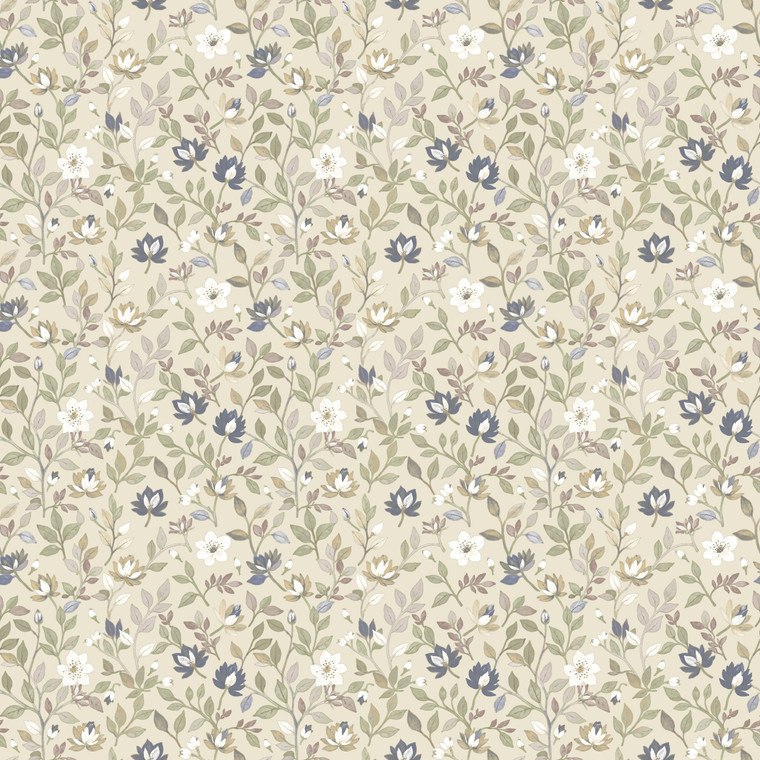 8353 - Blooming Garden Tino Garden Beige Blue Green Galerie Wallpaper