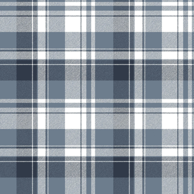 8387 - Blooming Garden Tartan Garden Blue Galerie Wallpaper