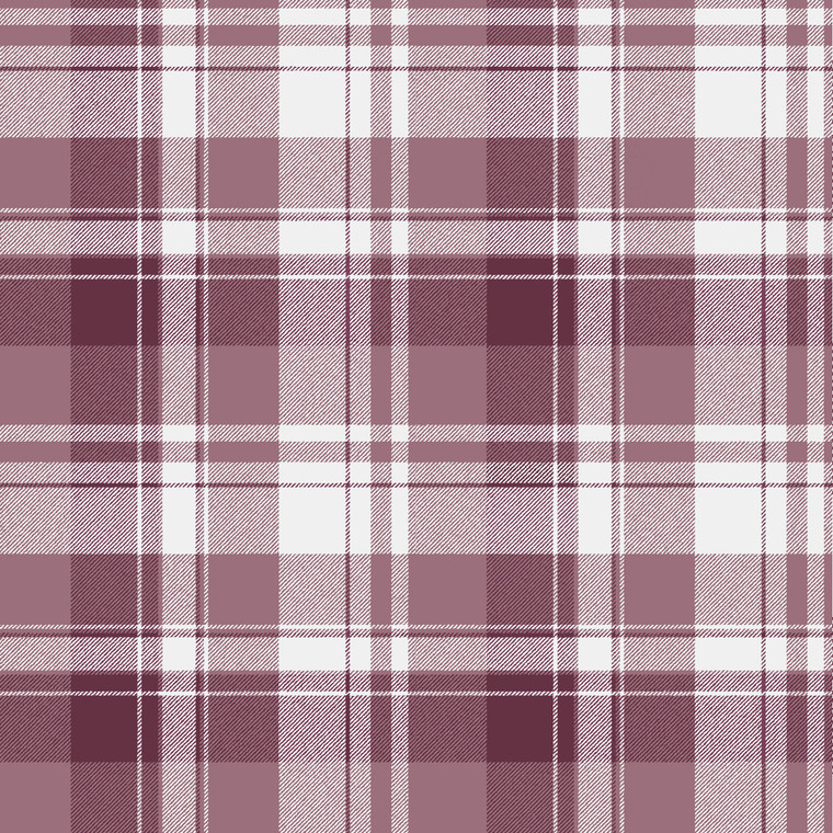 8389 - Blooming Garden Tartan Garden Red Galerie Wallpaper