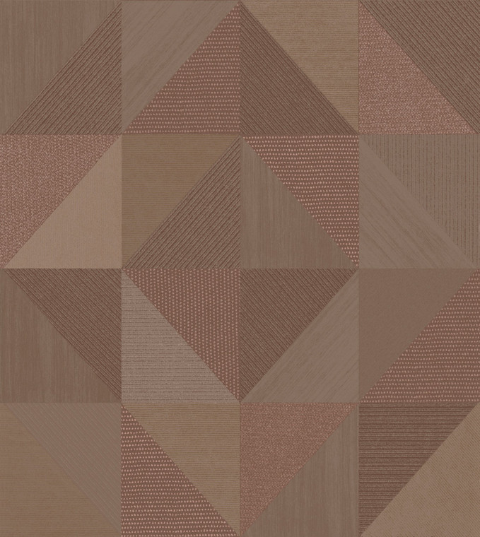 IT32418 - Italian Textures 4 Geometrico Congo Red Bronze Brown Galerie Wallpaper