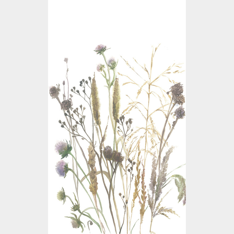 35799 - Boho Fine Linen Floral Beige Bronze Brown Green Galerie Wallpaper Mural