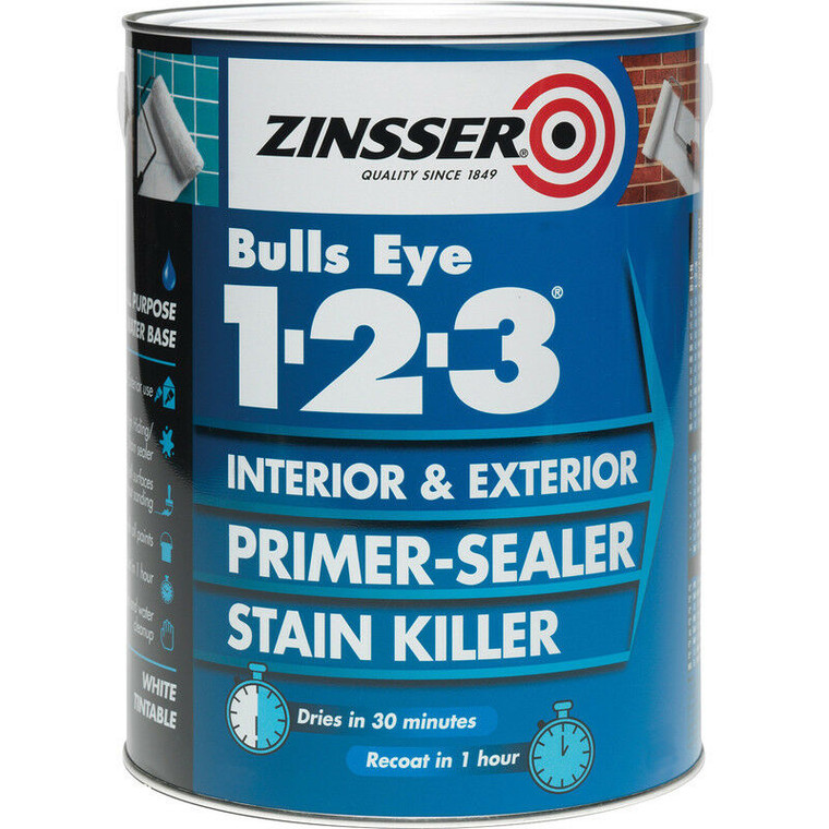 500ml Zinsser Bulls Eye 1-2-3 Primer & Sealer Water Based