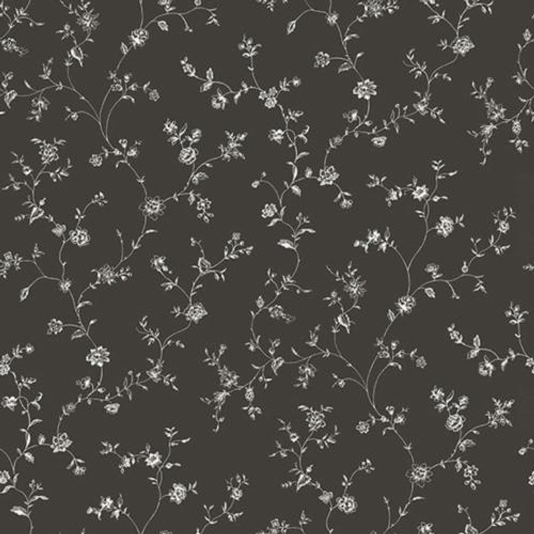 G67861 - Miniatures2 Floral Trail Black White Galerie Wallpaper