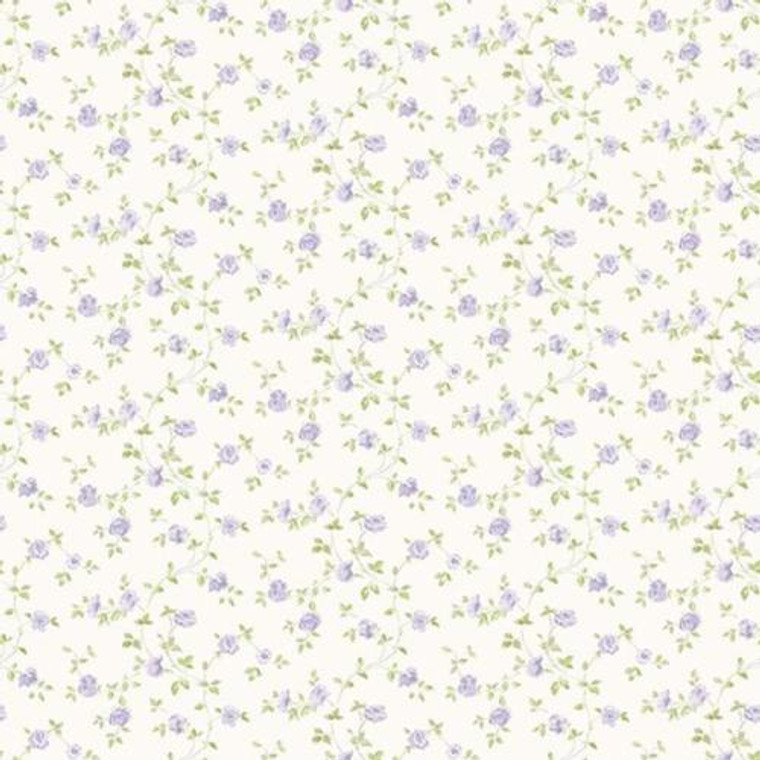 G67890 - Miniatures2 Floral Trail Purple Green Galerie Wallpaper