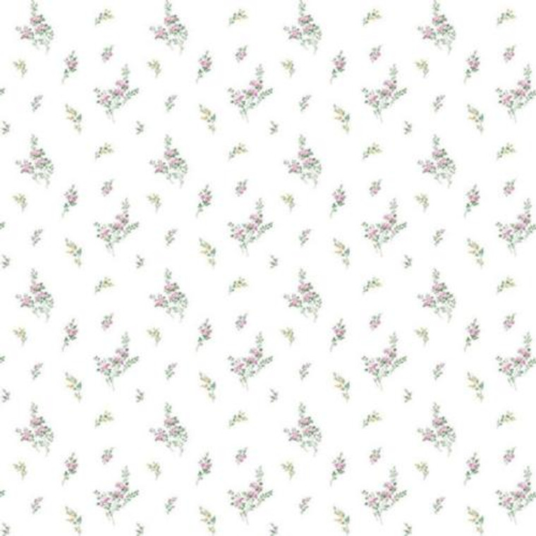 G67918 - Miniatures2 Tiny Roses Pink Yellow Green Galerie Wallpaper