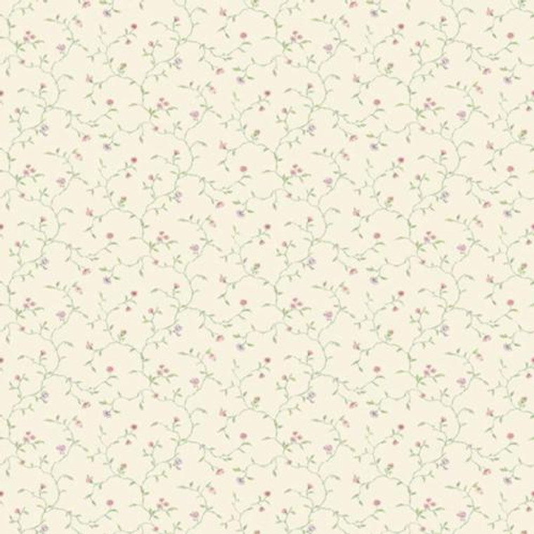 G67922 - Miniatures2 Floral Vines Lilac Pink Green Galerie Wallpaper