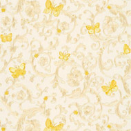 343251 - Versace Butterflies Bees Ladybirds White Gold AS Creation Wallpaper