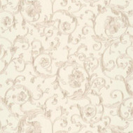 343263 - Versace Antique Vintage Florals White Grey AS Creation Wallpaper