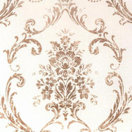 FD25041 - Tempus Luxury Damask White Copper Fine Decor Wallpaper