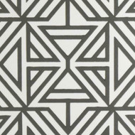 SP87331 - Theory Geometric Flock Black White Fine Decor Wallpaper