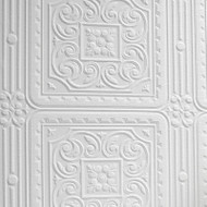 RD80000 Anaglypta Wallcovering Luxury Paintable Textured Vinyl Turner Tile White