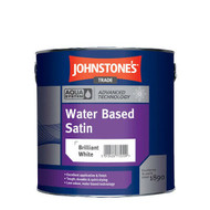 1ltr Johnstones Trade Water Based Aqua Satin Brilliant White