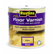 5ltr Rustins Clear Gloss Quick Dry Water Based Floor Varnish