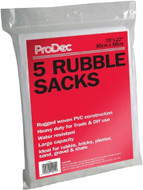 ProDec 5 Pack Ultra-Strong Woven Heavy Duty Builder's Rubble Sacks (PWR55)