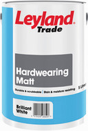 5lt Leyland Trade Hardwearing Scrubbable Matt Finish Paint Brilliant White