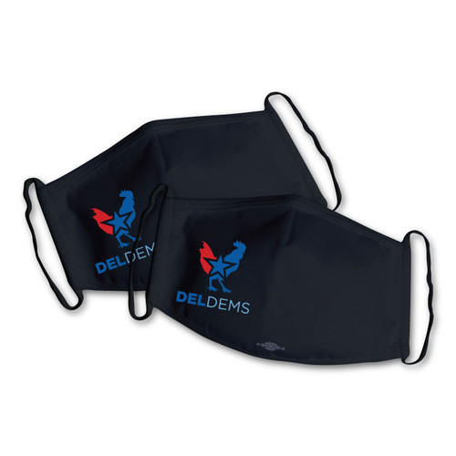 Delaware Democratic Party (Face Mask - Black. Pack of Two!) Delaware Democratic Party (Face Mask - Black. Pack of Two!)