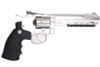 WinGun Airsoft Revolver CO2 702 (6 inch, Black Grip, 6mm Version) - Silver