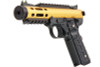 WE 1911 Galaxy Green Gas Airsoft Pistol - Gold Slide with Black Frame