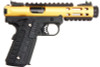 WE 1911 Galaxy Green Gas Airsoft Pistol - Gold Slide with Black Frame