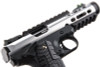 WE 1911 Galaxy Green Gas Airsoft Pistol - Silver Slide with Black Frame