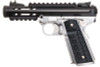 WE 1911 Galaxy Green Gas Airsoft Pistol - Black Slide with Silver Frame