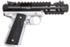 WE 1911 Galaxy Green Gas Airsoft Pistol - Black Slide with Silver Frame