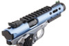 WE 1911 Galaxy Green Gas Airsoft Pistol - Blue Slide with Silver Frame