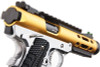 WE 1911 Galaxy Green Gas Airsoft Pistol - Gold Slide with Silver Frame