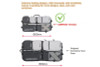 Satellite Container Gun Case Compact (Dimensions : H 600mm X W 300mm X D 75mm) - Python Black
