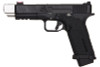 RWC Agency Arms EXA Green Airsoft Pistol (Stainless Steel Black Barrel & 417 Compensator - Silver)